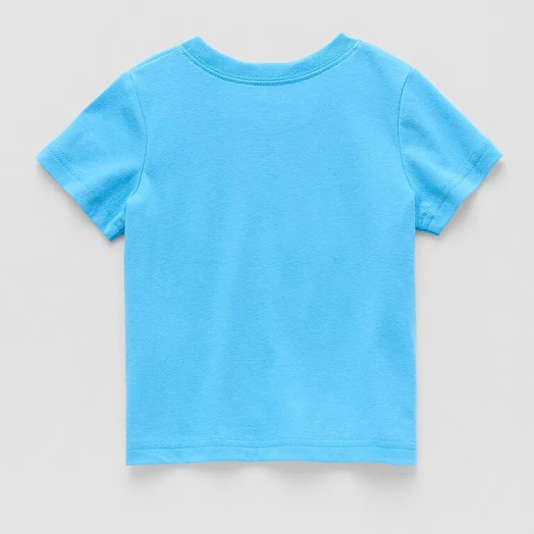 Okie Dokie Baby Boys Round Neck Short Sleeve Regular Fit Graphic T-Shirt