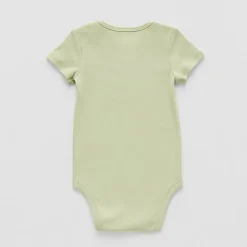 Okie Dokie Baby Boys Round Neck Short Sleeve Rib Bodysuit