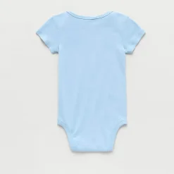 Okie Dokie Baby Boys Round Neck Short Sleeve Rib Bodysuit