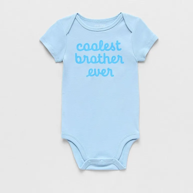 Okie Dokie Baby Boys Round Neck Short Sleeve Rib Bodysuit