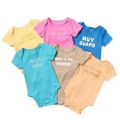 Okie Dokie Baby Boys Round Neck Short Sleeve Rib Bodysuit