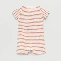 Okie Dokie Baby Boys Short Sleeve Striped Romper