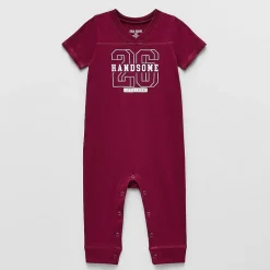 Okie Dokie Baby Boys V Neck Short Sleeve Jumpsuit