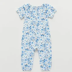 Okie Dokie Baby Girls Crew Neck Short Sleeve Jumpsuit