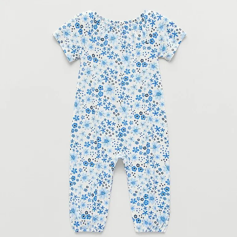 Okie Dokie Baby Girls Crew Neck Short Sleeve Jumpsuit