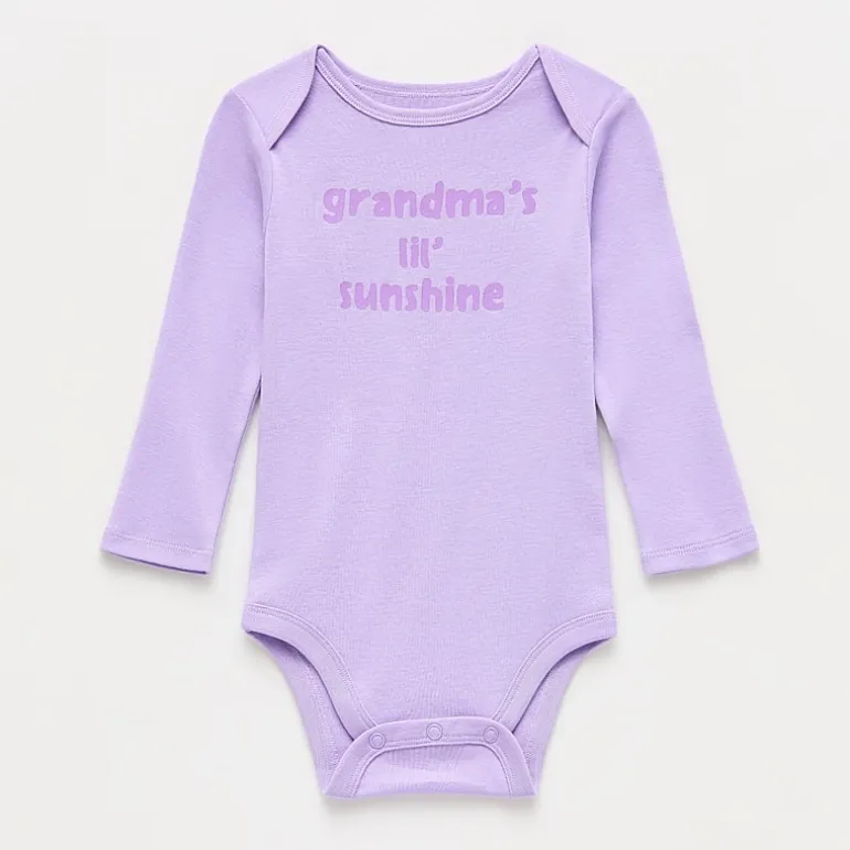 Okie Dokie Baby Girls Crew Neck Long Sleeve Rib Bodysuit