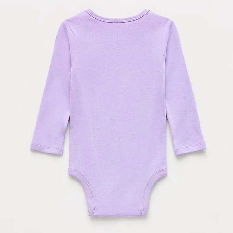Okie Dokie Baby Girls Crew Neck Long Sleeve Rib Bodysuit