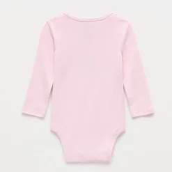 Okie Dokie Baby Girls Crew Neck Long Sleeve Rib Bodysuit