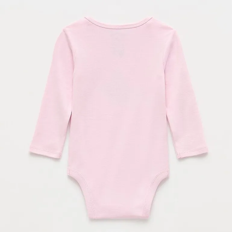 Okie Dokie Baby Girls Crew Neck Long Sleeve Rib Bodysuit