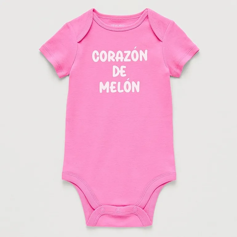 Okie Dokie Baby Girls Crew Neck Short Sleeve Rib Bodysuit