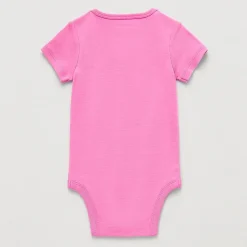 Okie Dokie Baby Girls Crew Neck Short Sleeve Rib Bodysuit