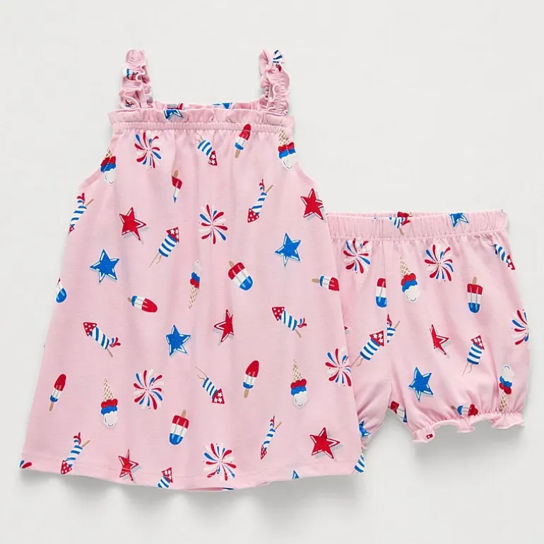 Okie Dokie Baby Girls 2-pc. Dress Set