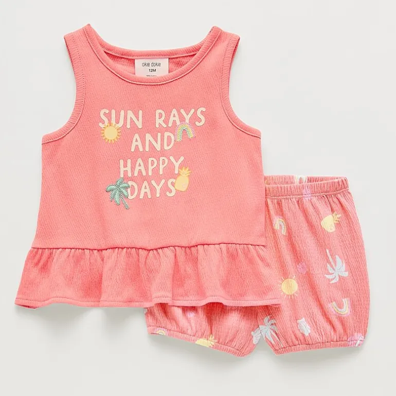 Okie Dokie Baby Girls 2-pc. Short Set