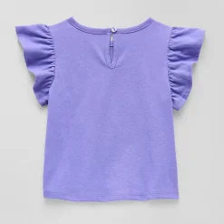 Okie Dokie Baby Girls Round Neck Short Sleeve Regular Fit Graphic T-Shirt