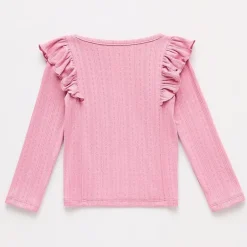 Okie Dokie Baby Girls Round Neck Long Sleeve T-Shirt