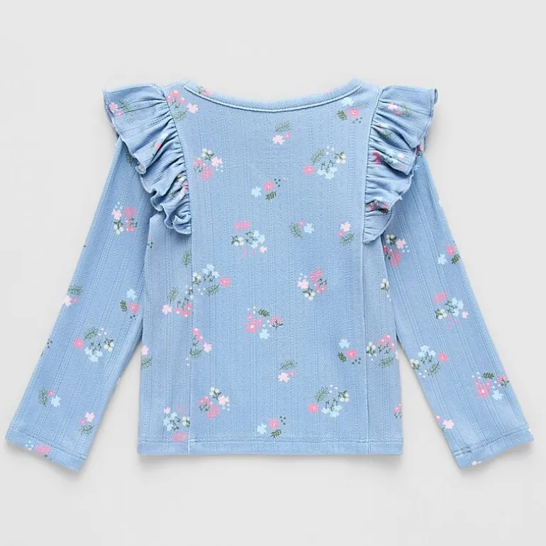Okie Dokie Baby Girls Round Neck Long Sleeve T-Shirt