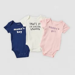 Okie Dokie Baby Girls Round Neck Short Sleeve Rib Bodysuit