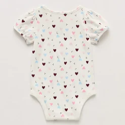 Okie Dokie Baby Girls Round Neck Short Sleeve Bodysuit
