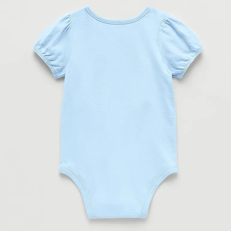 Okie Dokie Baby Girls Round Neck Short Sleeve Bodysuit