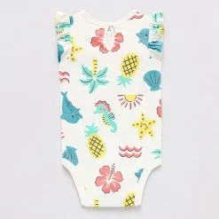 Okie Dokie Baby Girls Round Neck Sleeveless Bodysuit