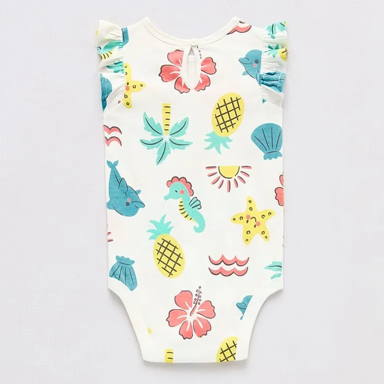 Okie Dokie Baby Girls Round Neck Sleeveless Bodysuit