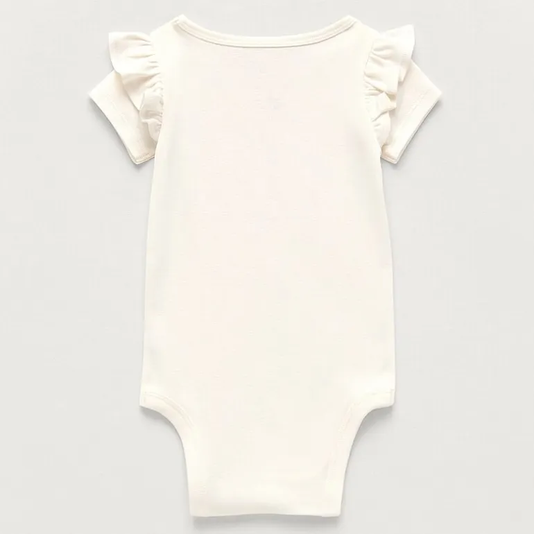 Okie Dokie Baby Girls Round Neck Short Sleeve Bodysuit