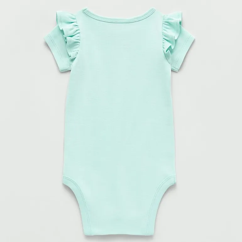 Okie Dokie Baby Girls Round Neck Short Sleeve Bodysuit