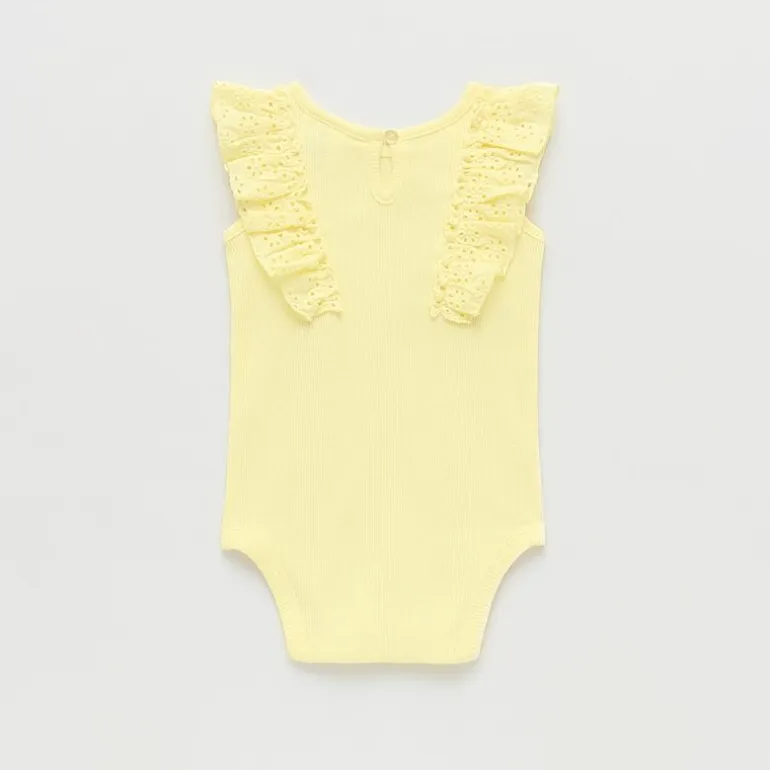 Okie Dokie Baby Girls Round Neck Sleeveless Rib Bodysuit