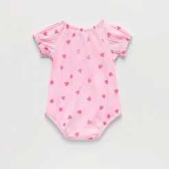 Okie Dokie Baby Girls Short Sleeve Romper