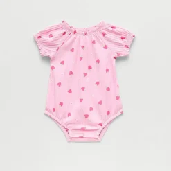 Okie Dokie Baby Girls Short Sleeve Romper
