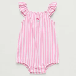 Okie Dokie Baby Girls Sleeveless Striped Romper