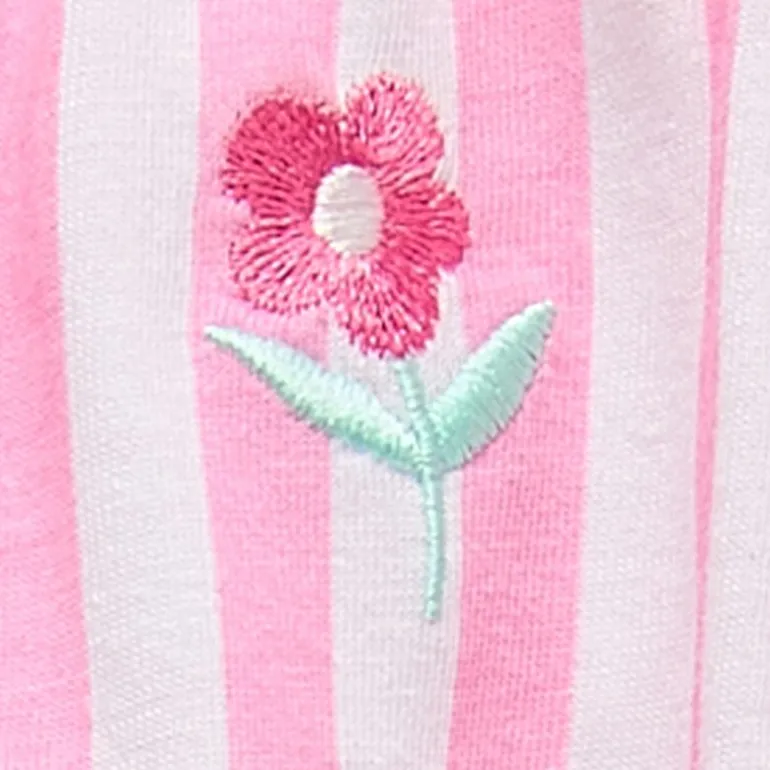 Okie Dokie Baby Girls Sleeveless Striped Romper