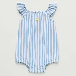 Okie Dokie Baby Girls Sleeveless Striped Romper