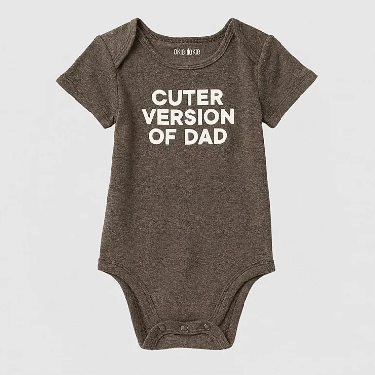Okie Dokie Baby Unisex Crew Neck Short Sleeve Rib Bodysuit