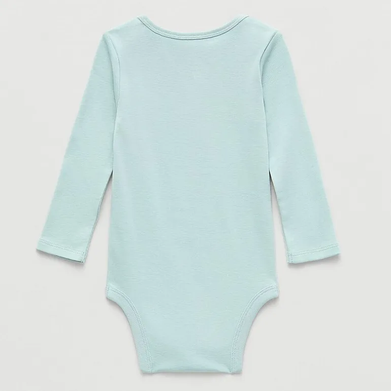 Okie Dokie Baby Unisex Crew Neck Long Sleeve Rib Bodysuit