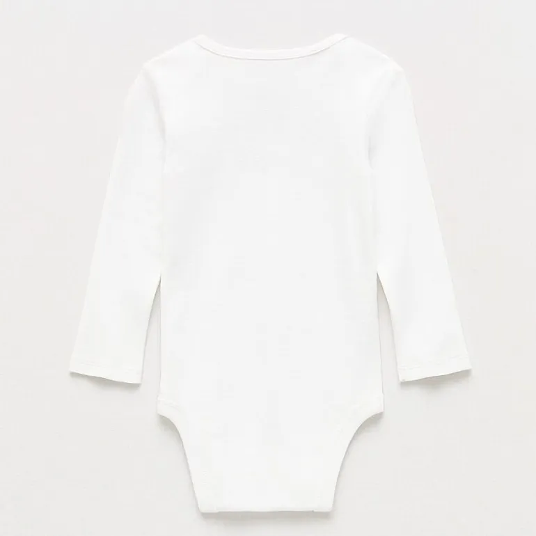Okie Dokie Baby Unisex Crew Neck Long Sleeve Rib Bodysuit