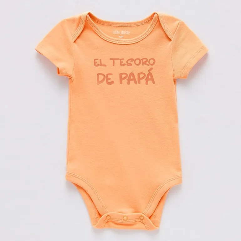 Okie Dokie Baby Unisex Round Neck Short Sleeve Rib Bodysuit