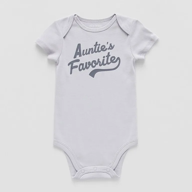 Okie Dokie Baby Unisex Round Neck Short Sleeve Rib Bodysuit