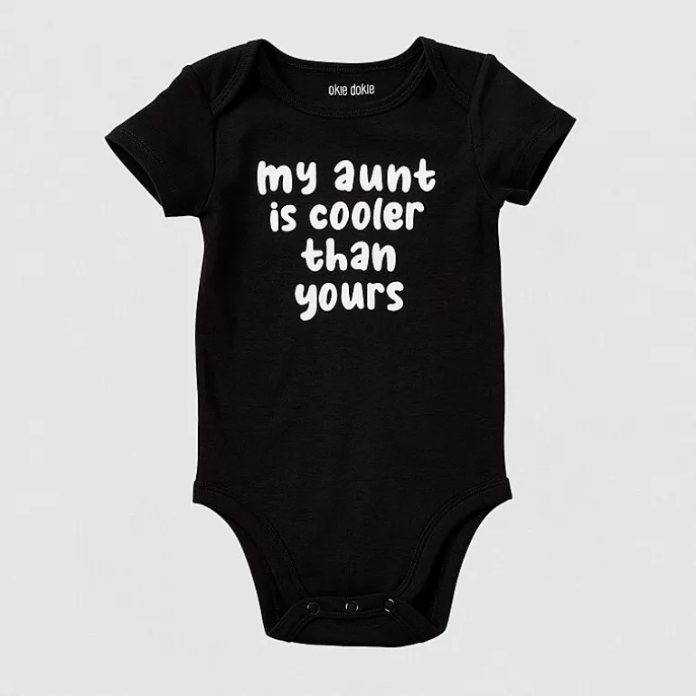 Okie Dokie Baby Unisex Round Neck Short Sleeve Rib Bodysuit