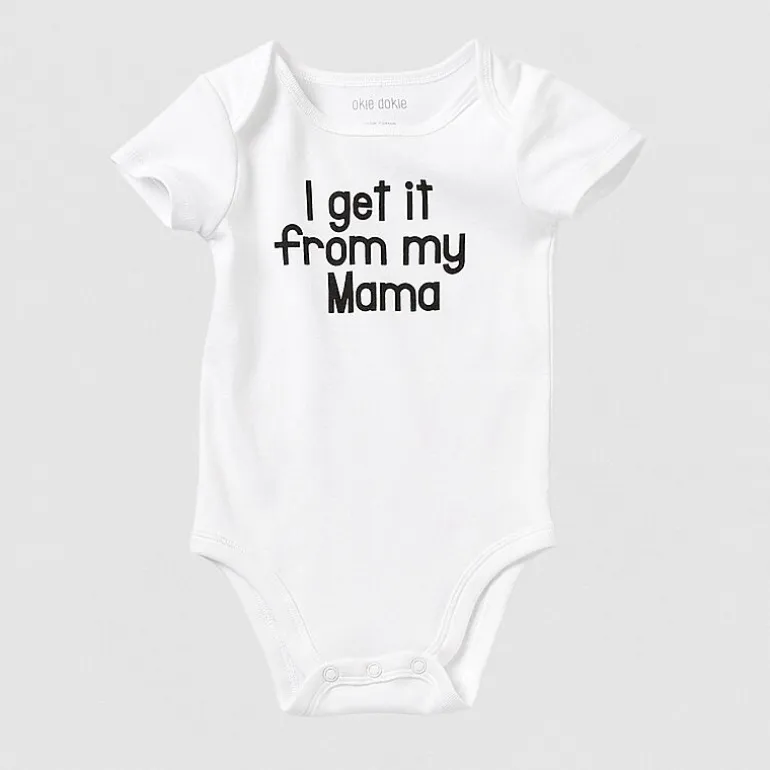 Okie Dokie Baby Unisex Round Neck Short Sleeve Rib Bodysuit