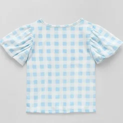 Okie Dokie Girls Crew Neck Puff Sleeve Graphic T-Shirt