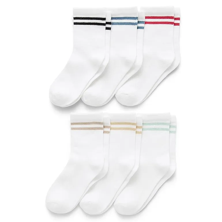 Okie Dokie Little & Big Kid Boys 6 Pair Crew Socks