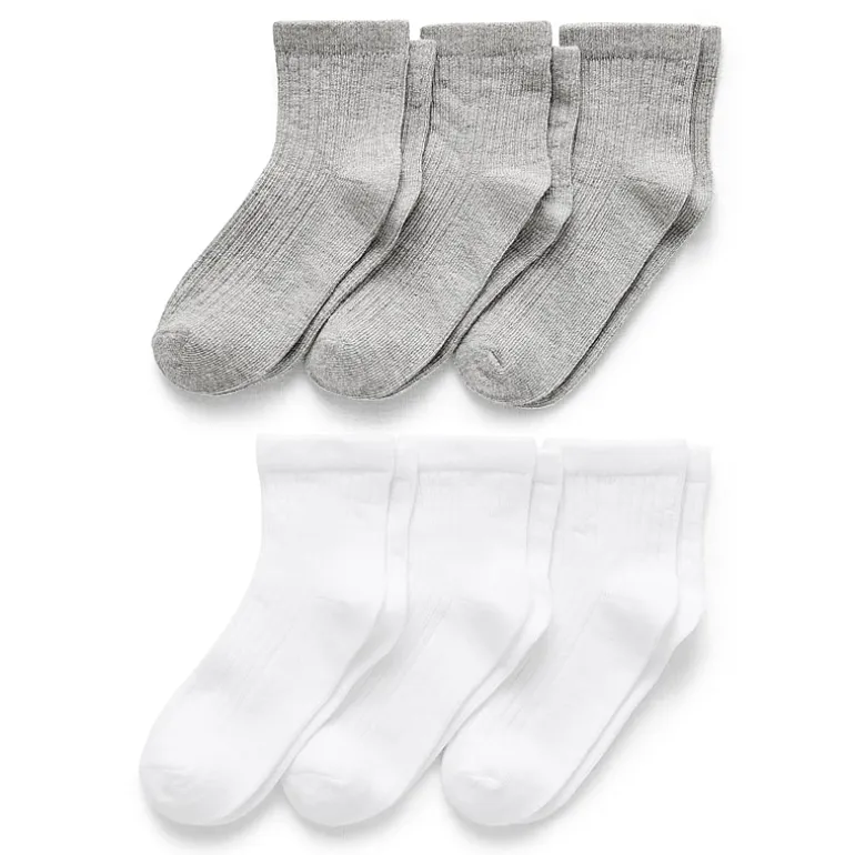 Okie Dokie Little & Big Kid Boys Multi-Pack 6 Pair Quarter Ankle Socks