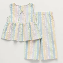Okie Dokie Seersucker Toddler & Little Girls 2-pc. Pant Set