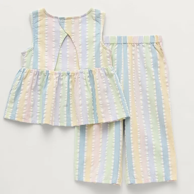Okie Dokie Seersucker Toddler & Little Girls 2-pc. Pant Set
