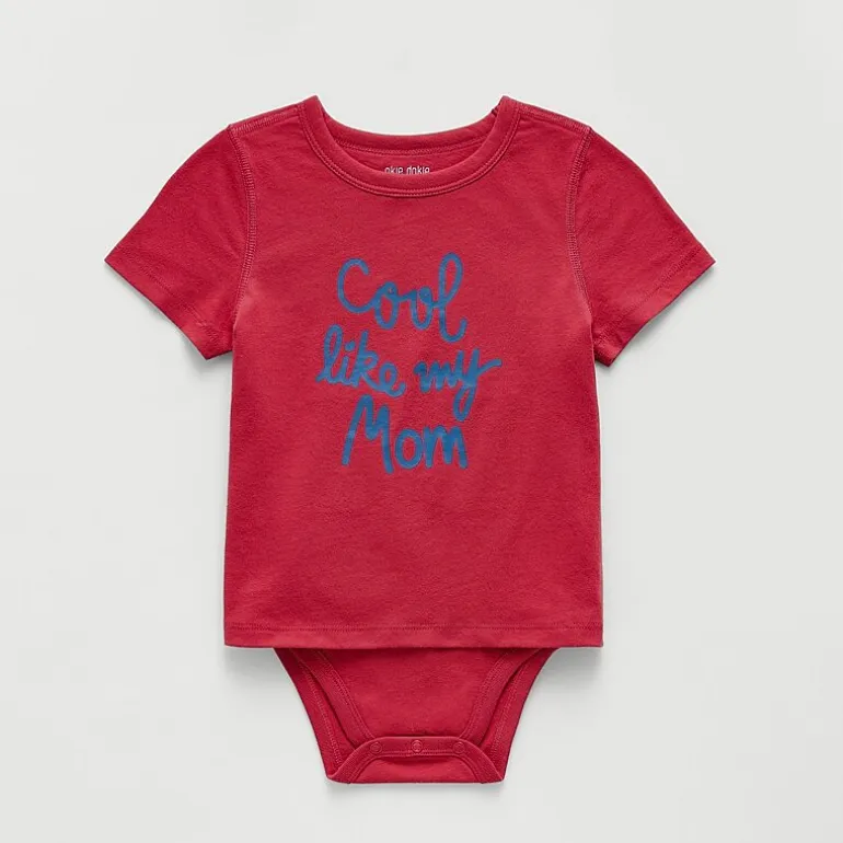 Okie Dokie Toddler Boys Bodysuit Closure Adaptive Crew Neck Short Sleeve Bodysuit