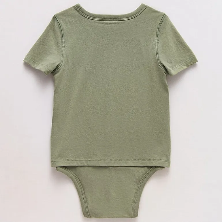 Okie Dokie Toddler Boys Hidden Access Opening Adaptive Round Neck Short Sleeve Bodysuit
