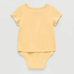 Okie Dokie Toddler Girls Bodysuit Closure Easy-on + Easy-off Adaptive Round Neck Short Sleeve Bodysuit