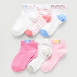 Okie Dokie Toddler Girls Quarter Ankle Socks