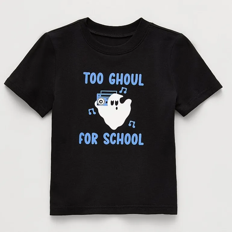 Okie Dokie Toddler & Little Boys Round Neck Short Sleeve Regular Fit Graphic T-Shirt